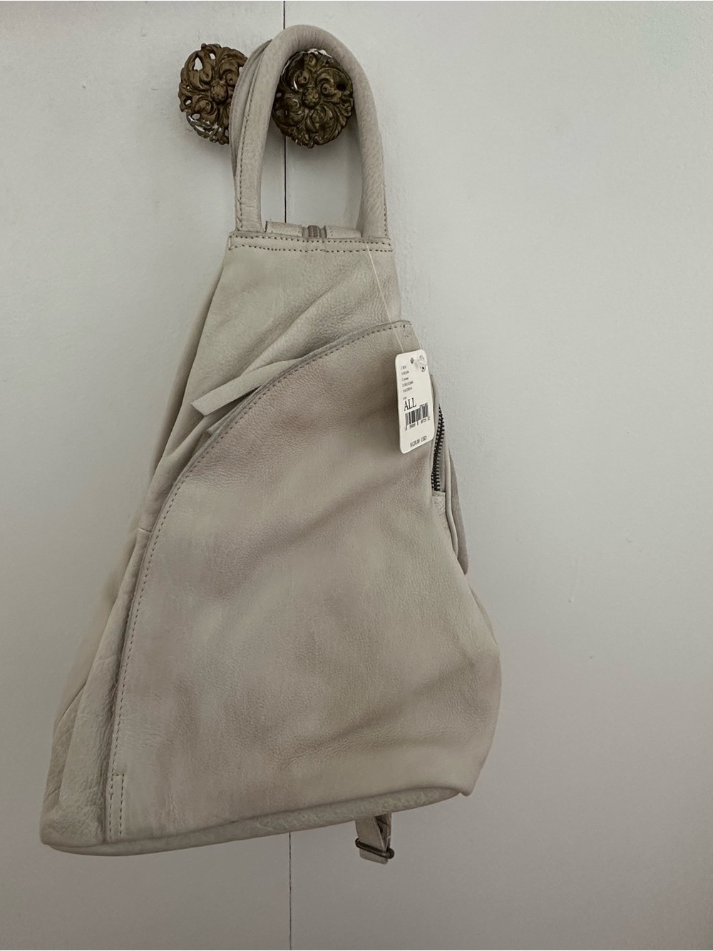 We The Free Soho Leather Convertible Slingback Backpack Bag - Vanilla Cream